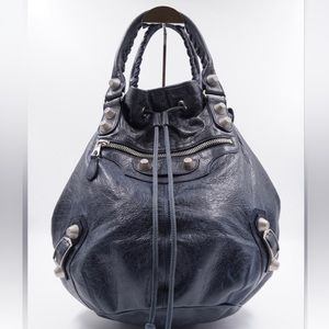 Balenciaga black leather tote